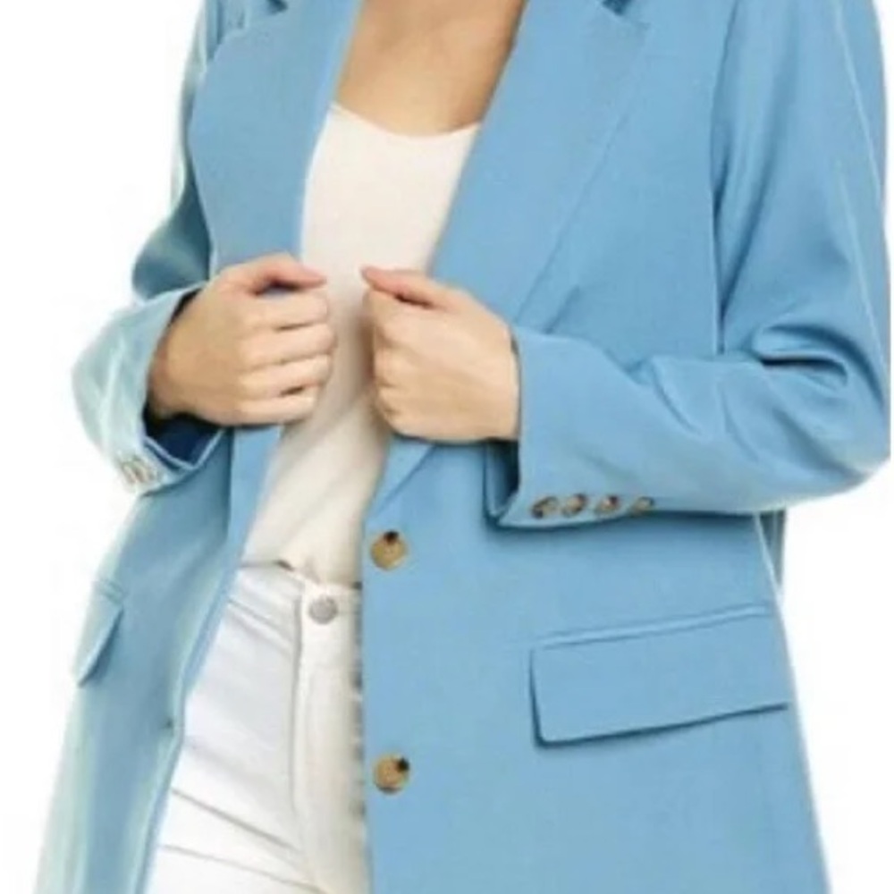 Walter Baker Oversized Kira Blazer in Lake Blue in size M
